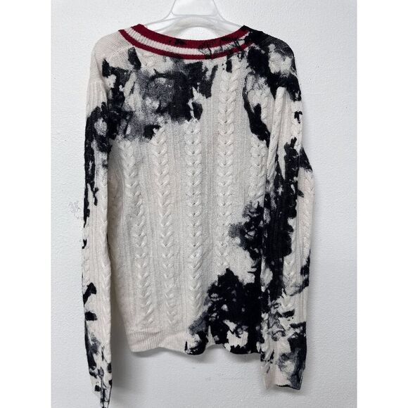 INC International Concepts Men's Cashmere Dye-Splattered Cardigan - White S - Picture 5 of 7